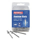 Faithfull Aluminium Rivets 4 x 7mm Short Pre-Pack of 100