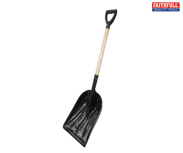 Faithfull Plastic Debris Shovel Wood Handle