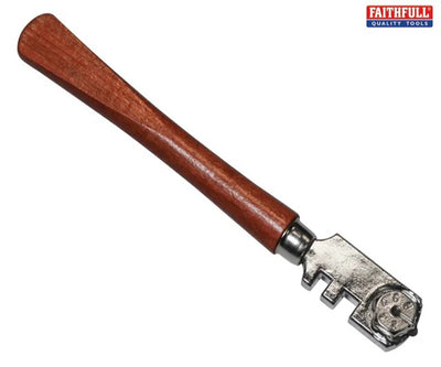 Six Wheel Glasscutter Tungsten Carbide - Wood Handle