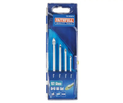 Tile & Glass Drill Bit Set of 4