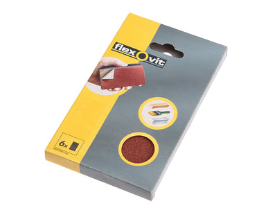 Flexovit Hook & Loop Sanding Block Refill Kit Coarse 50g (6) – – Now available at MTN Shop UK.