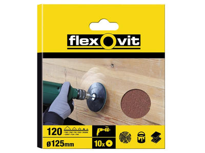 Flexovit Drill Mountable Disc 125mm Medium 80G (Pack 10) – – Now available at MTN Shop UK.