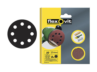 Flexovit Hook & Loop Sanding Disc 125mm Coarse 50G (Pack 15) – – Now available at MTN Shop UK.