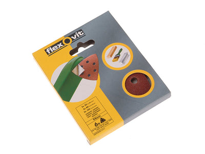 Flexovit Delta Hook & Loop Sanding Sheets 94mm Assorted (Pack 25) – – Now available at MTN Shop UK.