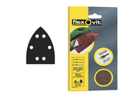 Flexovit Detail Hook & Loop Sanding Sheets 95x145mm Medium 80G (Pack 6) – – Now available at MTN Shop UK.