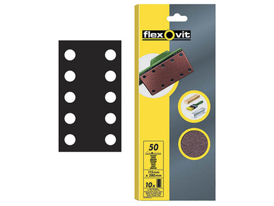 Flexovit 1/2 Sanding Sheets Perforated Medium 80 Grit (Pack 10) – – Now available at MTN Shop UK.