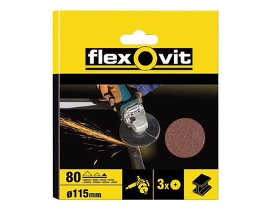 Flexovit Aluminium Oxide Fibre Disc 115mm Fine 80G (Pack 10) – – Now available at MTN Shop UK.