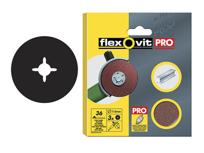 Flexovit Aluminium Oxide Fibre Disc 125mm Fine 80G (Pack 3) – – Now available at MTN Shop UK.