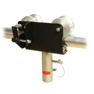 Doughty Slimline Barrel Trolley (Aluminum) – Barrel Trolleys used to suspend Pantographs from fixed/rolling pipe grids & barrel hoists. This lightweight un-braked trolley rolls along ⌀48-51mm tubes. Accept a 28mmTV spigot. SWL: 75kg. – Now available at MTN Shop UK. - imagen 2