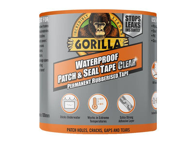 Gorilla Glue Gorilla® Waterproof Patch & Seal Tape 100mm x 2.4m Clear – – Now available at MTN Shop UK.