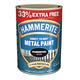 Hammerite  Direct to Rust Hammered Finish Metal Paint Black 750ml + 33%
