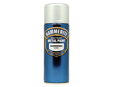 Hammerite Direct to Rust Hammered Finish Aerosol Silver 400ml – – Now available at MTN Shop UK.