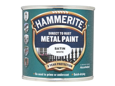 Hammerite Direct to Rust Satin Finish Metal Paint White 250ml – – Now available at MTN Shop UK.