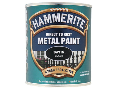 Hammerite Direct to Rust Satin Finish Metal Paint Black 750ml – – Now available at MTN Shop UK.