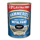 Hammerite  Direct to Rust Smooth Finish Metal Paint Black 750ml + 33%