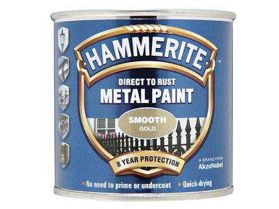 Hammerite Direct to Rust Smooth Finish Metal Paint Gold 250ml – – Now available at MTN Shop UK.