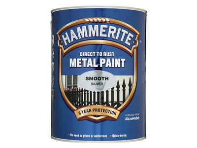 Hammerite Direct to Rust Smooth Finish Metal Paint Silver 5 Litre – – Now available at MTN Shop UK.
