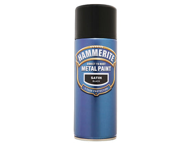Hammerite Direct to Rust Smooth Finish Aerosol Satin Black 400ml – – Now available at MTN Shop UK.