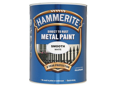Hammerite Direct to Rust Smooth Finish Metal Paint White 5 Litre – – Now available at MTN Shop UK.