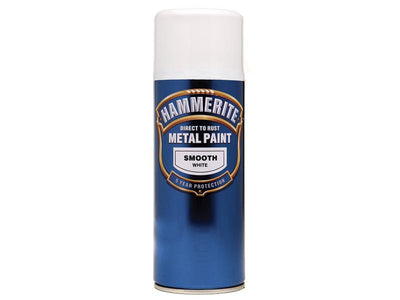 Hammerite Direct to Rust Smooth Finish Aerosol White 400ml – – Now available at MTN Shop UK.