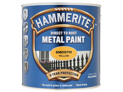 Hammerite Direct to Rust Smooth Finish Metal Paint Yellow 2.5 Litre – – Now available at MTN Shop UK.