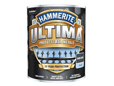 Hammerite Ultima Metal Paint Smooth Dark Grey 750ml – – Now available at MTN Shop UK.