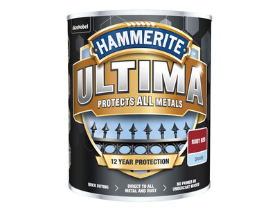 Hammerite Ultima Metal Paint Smooth Ruby Red 750ml – – Now available at MTN Shop UK.