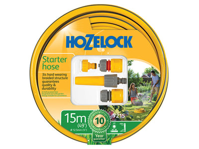 Hozelock 7215P Starter Hose Starter Set 15m 12.5mm (1/2in) Diameter – – Now available at MTN Shop UK.