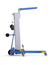 Kuzar Industrial Lifter 300kg/5.2m with 100kg Counter Weight & Basket - HAMMER 56CW – Kuzar lifter 300KG- a robust industrial stacker with Counter Weight basket and 100kg of weight included. Made in Spain, the HAMMER 56CW Lifter has been designed for vertically lifting loads, and horizontal movements with the load lifted at minimum height. This lightweight stacker with an impressive 300kg capacity has high-quality wheels for easy movement and a powerful winch for efficient lifting whilst remaining compact a - imagen 3
