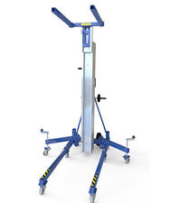 Kuzar Industrial Lifter 300kg/7.3m with 100kg Counter Weight & Basket - HAMMER 73CW – Kuzar lifter 300KG- a robust industrial stacker with Counter Weight basket and 100kg of weight included. Made in Spain, the HAMMER 73CW Lifter has been designed for vertically lifting loads, and horizontal movements with the load lifted at minimum height. This stacker with an impressive 300kg capacity has high-quality wheels for easy movement and a powerful winch for efficient lifting whilst remaining compact and agile. Co - imagen 3