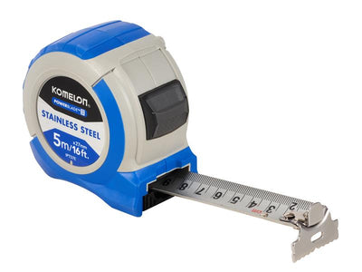 Komelon Stainless Steel PowerBlade™ Pocket Tape 5m/16ft (Width 27mm) – – Now available at MTN Shop UK.