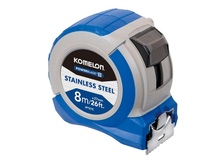 Komelon  Stainless Steel PowerBlade™ Pocket Tape 8m/26ft (Width 27mm)