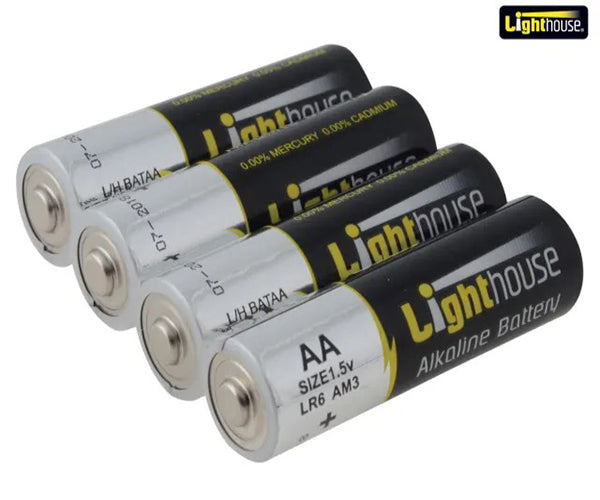 Lighthouse AA LR6 Alkaline Batteries 2400 mAh (Pack 4)