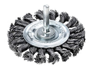 Lessmann Knotted Wheel Brush with Shank 75 x 12mm, 0.35 Steel Wire – – Now available at MTN Shop UK.