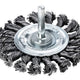 Lessmann Knotted Wheel Brush with Shank 75 x 16mm, 0.50 Steel Wire