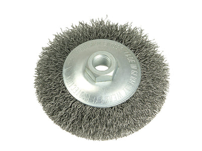 Lessmann Conical Bevel Brush 100mm x M14 Bore, 0.35 Steel Wire – – Now available at MTN Shop UK.