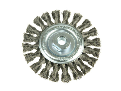 Lessmann Knot Wheel Brush 100 x 12mm M14 Bore, 0.50 Steel Wire – – Now available at MTN Shop UK.