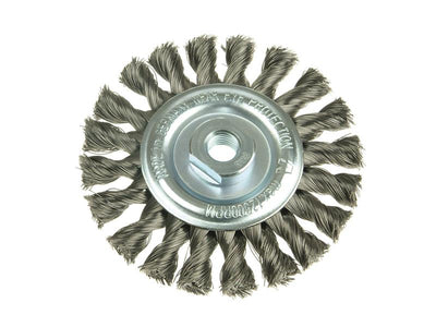 Lessmann Knot Wheel Brush 115 x 14mm 22.2mm Bore, 0.50 Stainless Steel Wire – – Now available at MTN Shop UK.