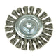 Lessmann Knot Wheel Brush 115 x 14mm 22.2mm Bore, 0.50 Stainless Steel Wire