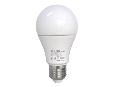 Link2Home Wi-Fi LED ES (E27) Opal GLS Dimmable Bulb, White + RGB 800 lm 9W – – Now available at MTN Shop UK.