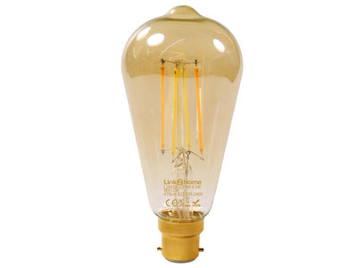 Link2Home Wi-Fi LED BC (B22) Pear Filament Dimmable Bulb, White 470 lm 4.5W – – Now available at MTN Shop UK.