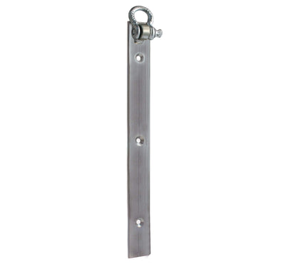 Doughty Scenery Fixing - Long Flying Iron – Long flying irons attached to scenery panels for lifting. The flat iron can be used mid frame where it isn't suitable to use a lipped iron. Supplied w/ an M8 Bow Shackle. – Now available at MTN Shop UK.