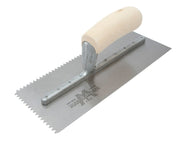 Marshalltown M701S Notched Trowel V 3/16in Wooden Handle 11 x 4.1/2in – – Now available at MTN Shop UK.