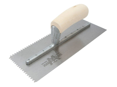 Marshalltown M701S Notched Trowel V 3/16in Wooden Handle 11 x 4.1/2in – – Now available at MTN Shop UK.