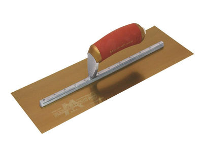 Marshalltown MPB13GSD Pre-Worn PermaShape® Finishing Gold S/S Trowel DuraSoft® 13 x 5in – – Now available at MTN Shop UK.