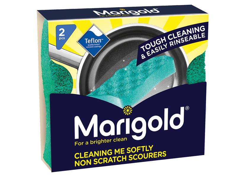 Marigold Cleaning Me Softly Non-Scratch Scourers x 2 (Box 14) – – Now available at MTN Shop UK.