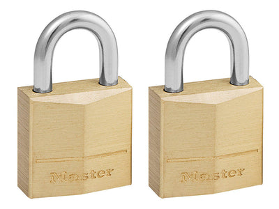 Master Lock Solid Brass 20mm Padlock 3-Pin - Keyed Alike x 2 – – Now available at MTN Shop UK.