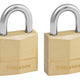 Master Lock  Solid Brass 20mm Padlock 3-Pin - Keyed Alike x 2
