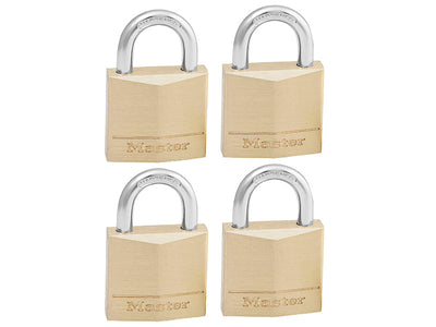 Master Lock Solid Brass 30mm Padlock 4-Pin - Keyed Alike x 4 – – Now available at MTN Shop UK.