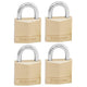 Master Lock  Solid Brass 30mm Padlock 4-Pin - Keyed Alike x 4